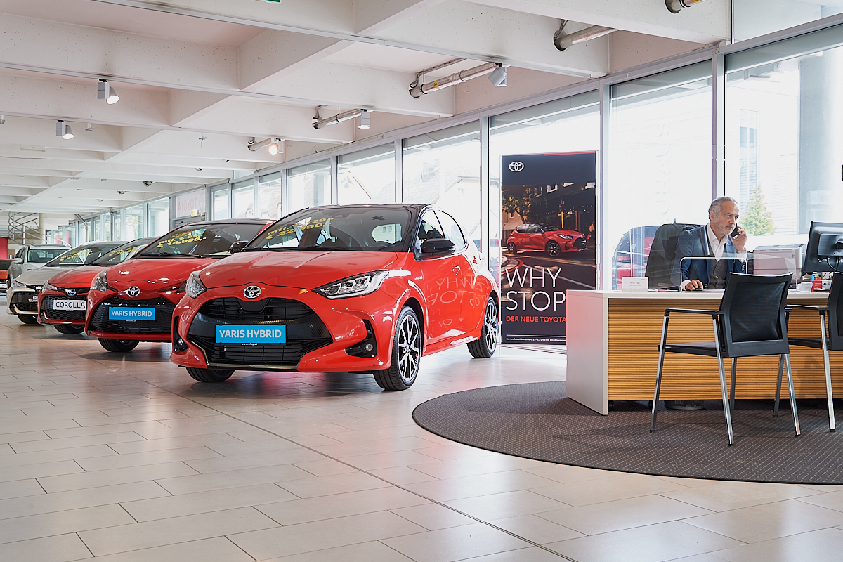 Pressebilder für den neuen Toyota Händler ÖFAG in Salzburg.